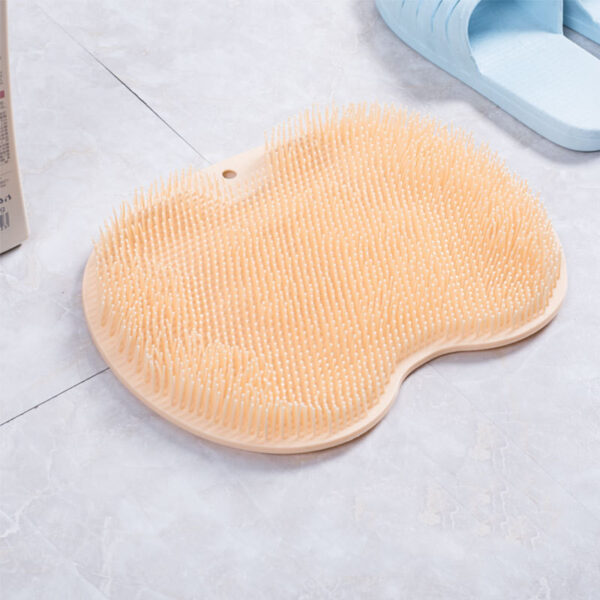 Massage Bath Brush Bathroom Non-slip Bath Mat Back Massage Brush Silicone Suction Cup Foot Rub Pad Body Cleaning Bathing Tool - Image 3