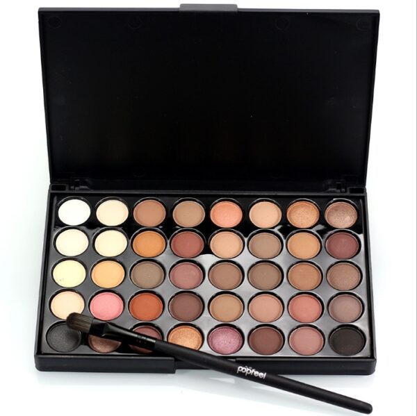 Palette Matte Eyeshadow Pallete Glitter Powder Eye Shadow Earth Shadow Brush Set - Image 8