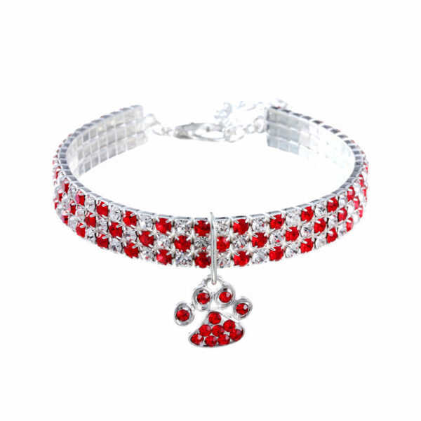 Pet Collar With Diamonds, Mixed-color Cat And Dog Supplies, Cat Claws, Elastic Cat And Dog Necklace Jewelry - Image 4