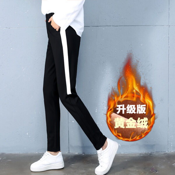 autumn and winter new style, cashmere and thick sports trousers, women's casual pants - Image 2