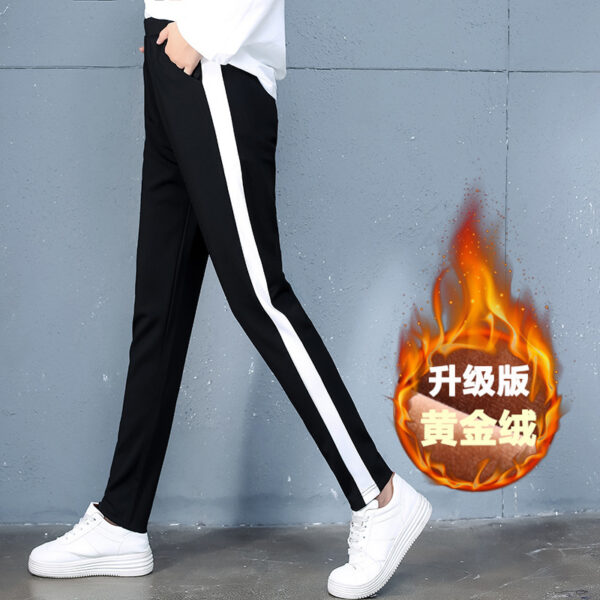 autumn and winter new style, cashmere and thick sports trousers, women's casual pants - Image 5