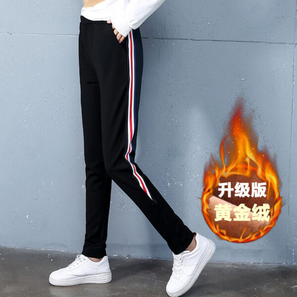 autumn and winter new style, cashmere and thick sports trousers, women's casual pants - Image 4