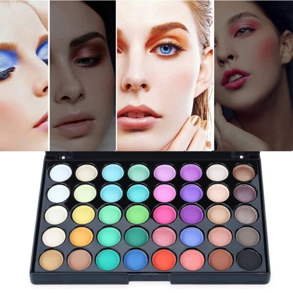 Palette Matte Eyeshadow Pallete Glitter Powder Eye Shadow Earth Shadow Brush Set - Image 2