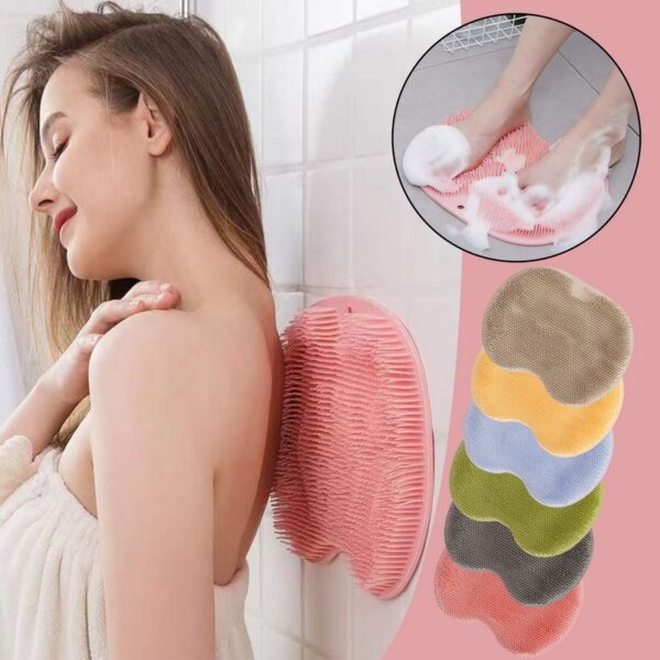 Massage Bath Brush Bathroom Non-slip Bath Mat Back Massage Brush Silicone Suction Cup Foot Rub Pad Body Cleaning Bathing Tool - Image 10
